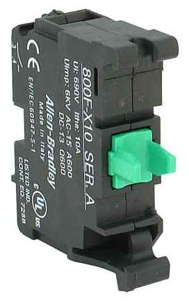 ROCKWELL AUTOMATION - RCK800F-X10 22MM CONTACT BLOCK 800F PB, PACK QTY.10
