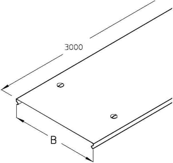 DIETZEL - DIE079781 Rinnendeckel, 200x3000 mm, sendzimir-feu