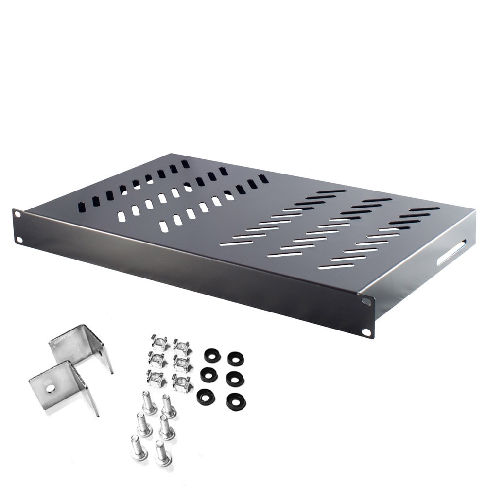 LINK4COM SRLS - LK4RF1P600.9005L Ripiano fisso 19  1U 600 mm Nero