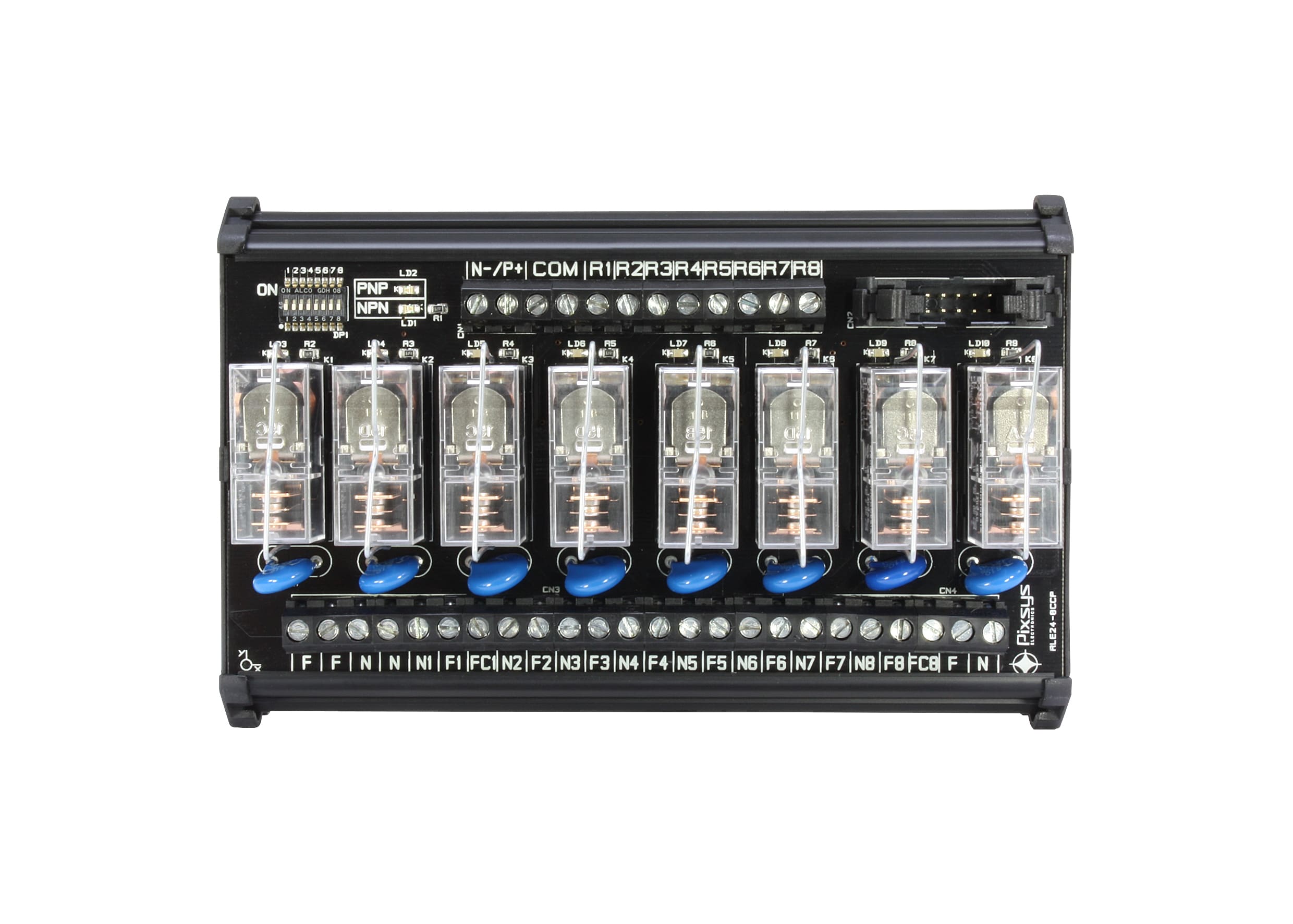 PIXSYS SRL - PIXRLE24-8-CCP INTERFACCIA 8 RELE 24V NPN/PNP