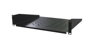 LINK4COM SRLS - LK4RM2P380.9005L Ripiano mensola 19  2U 380 mm Nero