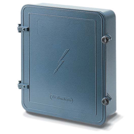 CONCHIGLIA - CON042500009 Serie RP - Cassetta di derivazione a parete in alluminio, dimensioni 260 x 247 x 105 mm (BxAxP)