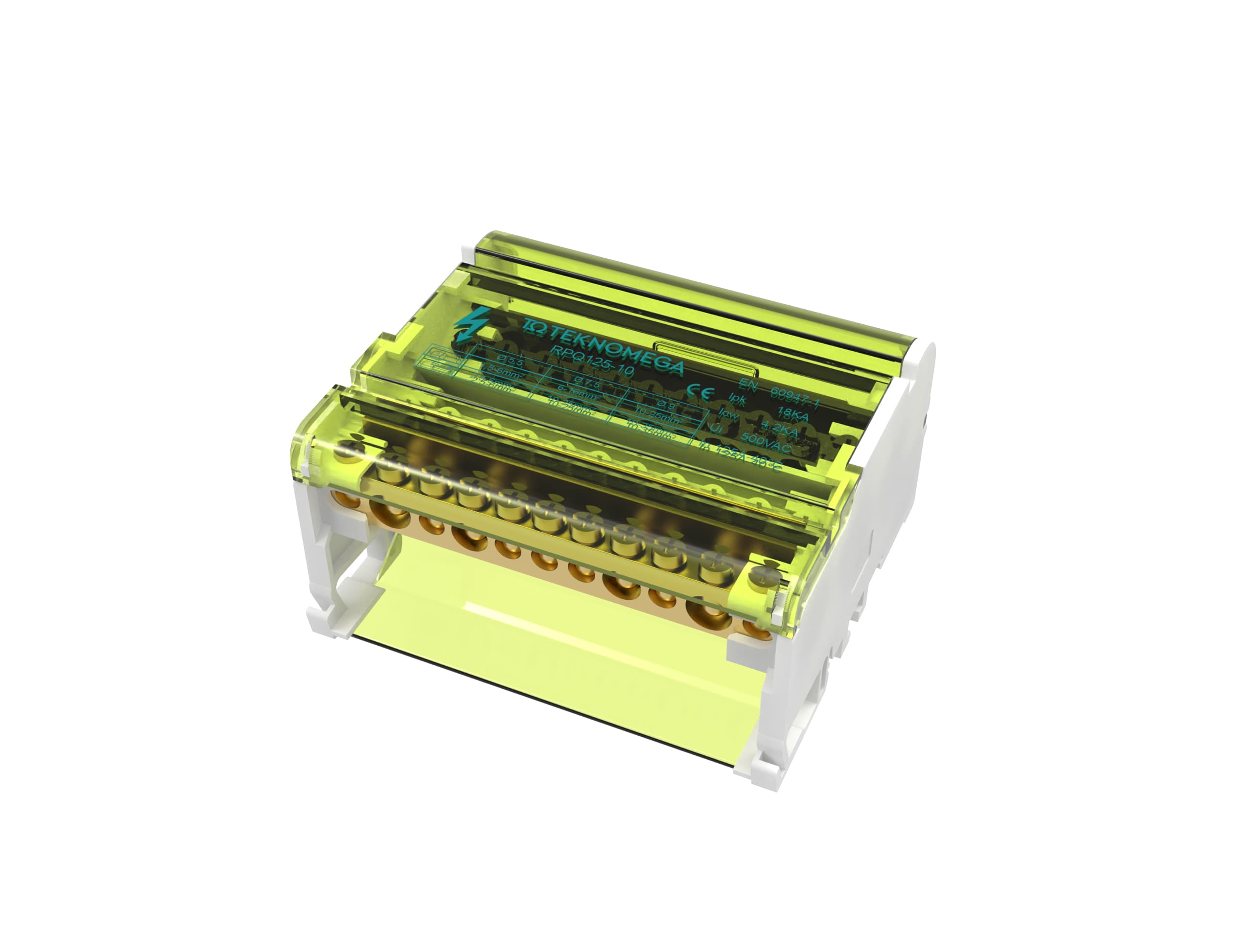 TEKNOMEGA SRL - TKGRPQ1005 Quadripolare 125A - 10 uscite