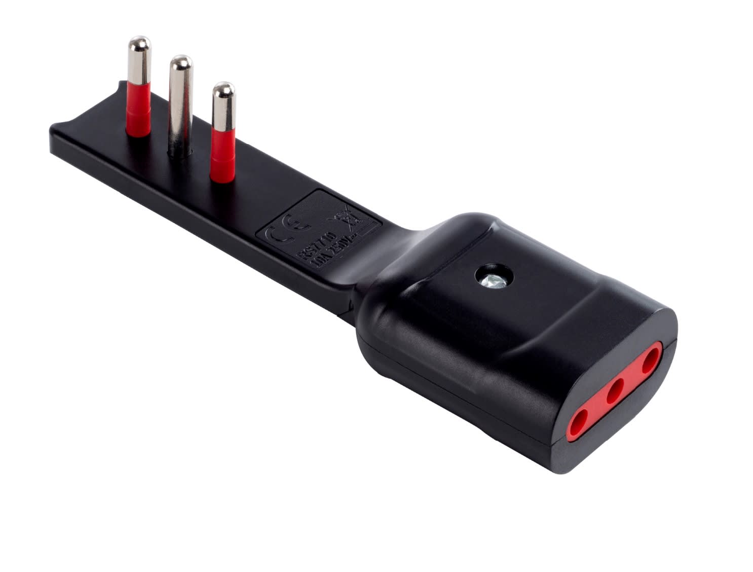 ROSI MATERIALE ELETT - RCORS7710N ADATTATORE EMILIA FLAT 10A 2P+T 250V NER