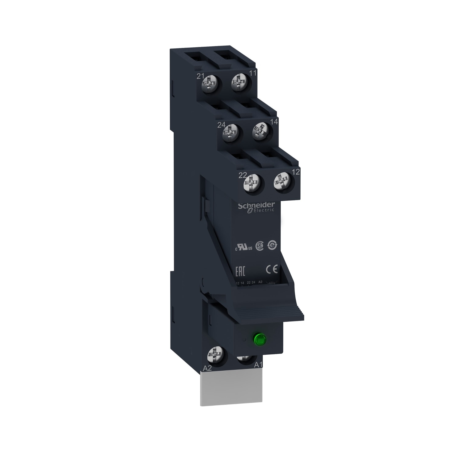 SCHNEIDER ELECTRIC - SNRRSB2A080BDPV RELE PRE-MONTATO 2 NC/NO 24 VDC 8A