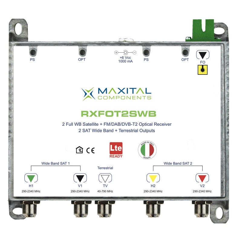 FTE MAXIMAL ITALIA S - FTERXFOT2SWB RXFOT2SWB RICEV. F.O. DTT 2 SAT WIDEBAND