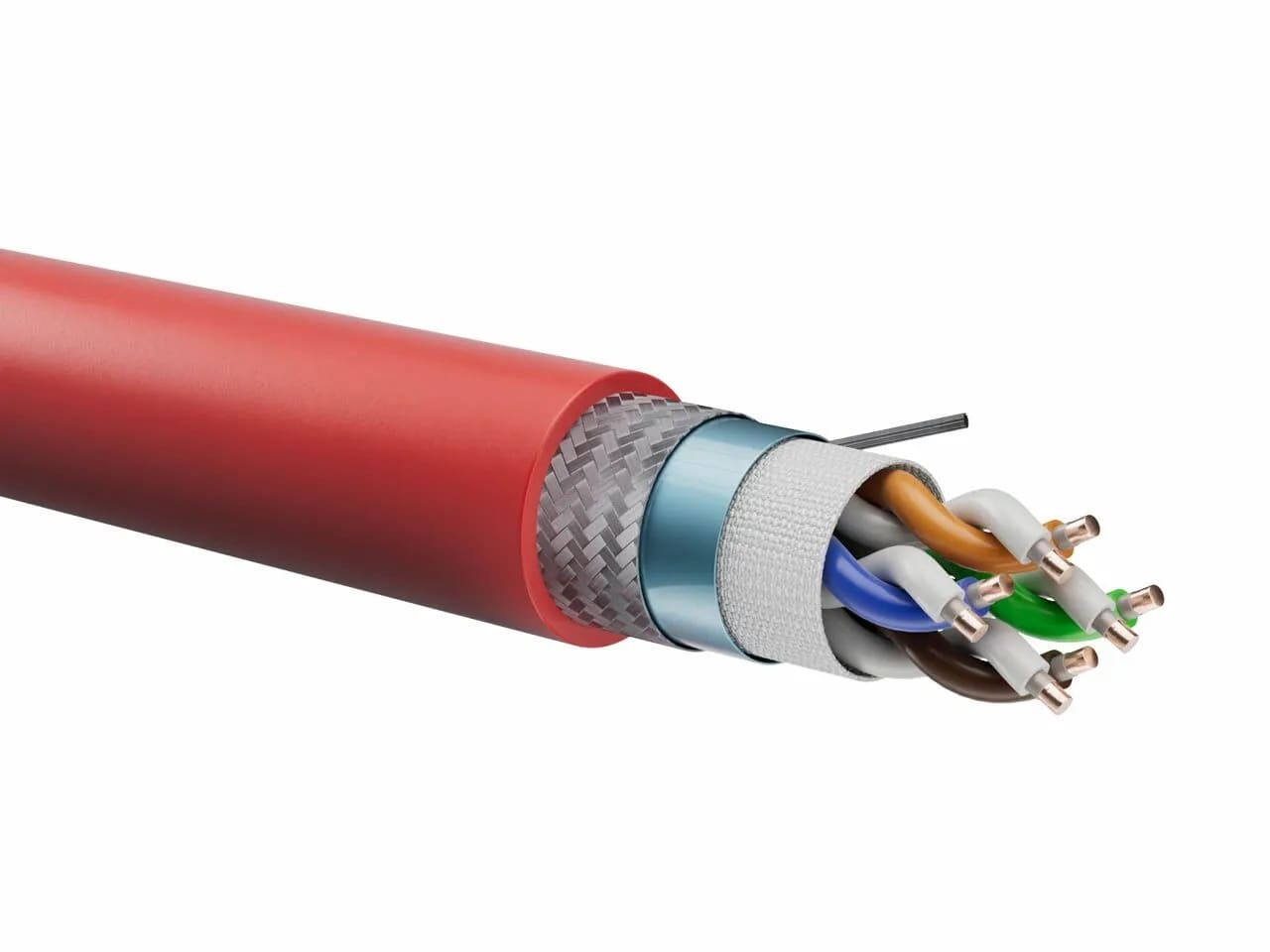 BERICA CAVI SPA - BECB75B04CA22FRB S/FTP 4X2X22 AWG CAT.5E FR PH120 RO B BO