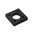 ELDON AUSTRIA GMBH - HOFS2MA48 Syspend 281-Max Adattatore a flangia per tubo tondo 80x80x15 mm, Nero, Alluminio
