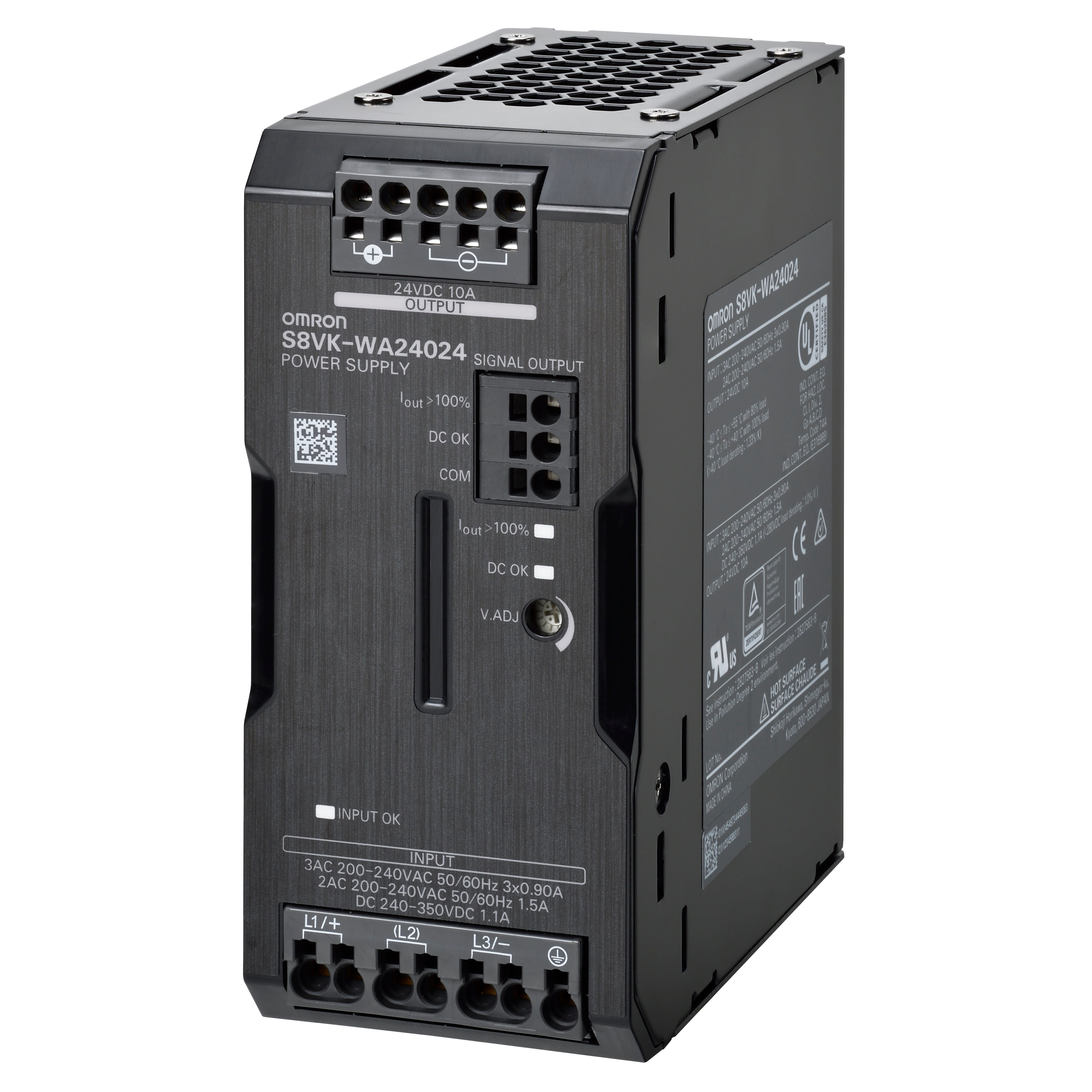 OMRON - OMRS8VKWA24024 Alimentatore trifase. 240 W. 24 V CC. 10 A.