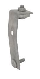 JUPITER SATI - JUP3110161 Morsetto passante zincato a caldo con 2 viti con quadro sottotesta e 2 dadi M10 sezione 40x3 mm