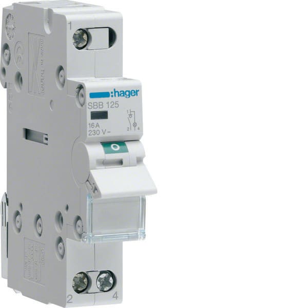 HAGER - HAGSBB125 INT NON AUT 1 POLO 25A 1 MOD + SPIA LUM
