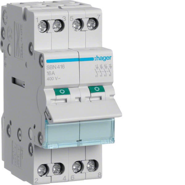 HAGER - HAGSBN416 Ausschalter 16A 4S 400V AC 2PLE