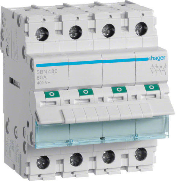 HAGER - HAGSBN480 Ausschalter 80A 4S 400V AC 4PLE