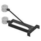 PERFORMANCE IN LIGHT - PRI14473196 Supporto scorrevole in alluminio grigio adatto per installare su pali Ø60÷76mm n° 2 apparecchi SQUARE+2.