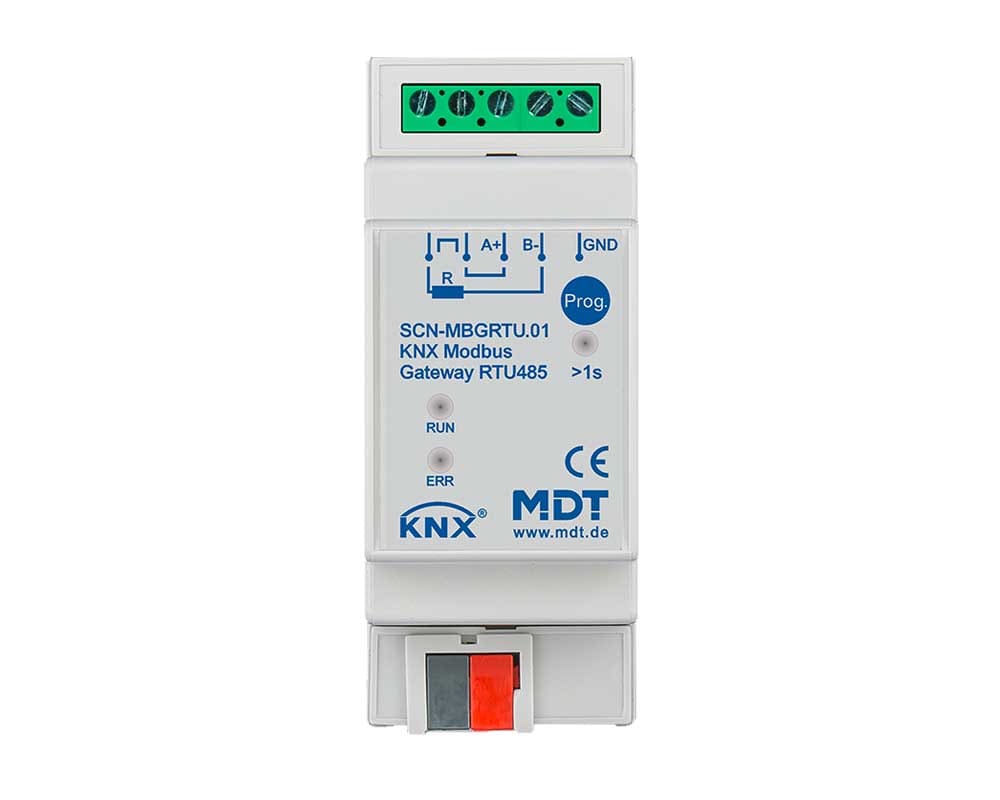 MDT ITALIA SRL - EYGSCN-MBGRTU.01 Gateway KNX Modbus RTU485, barra DIN