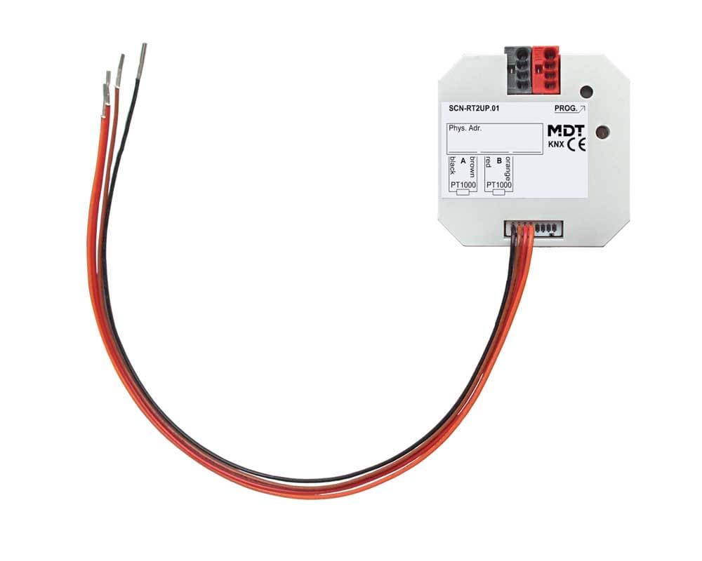 MDT ITALIA SRL - EYGSCN-RT2UP.01 Rivelatore KNX Temperatura , doppio, incasso, PT1000