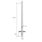 SEM - SEML4520/V PALO CONICO LAMINATO HSP H. TOT. 520 CM.