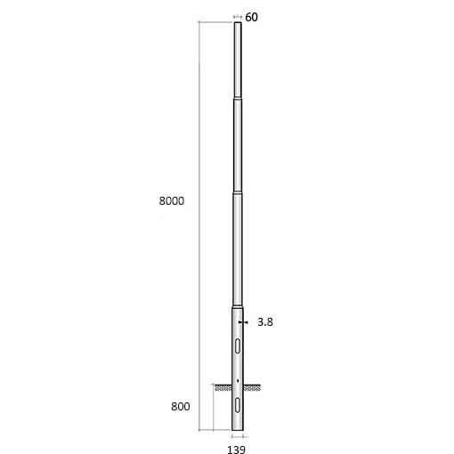 SEM - SEML4800/139 PALO RASTREMATO LAMIN. HSP H. TOT. 800 C
