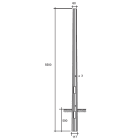 SEM - SEMOTT55/3 PALO OTTAGONALE H.TOT. 550 CM. D 117/60X