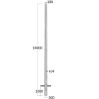 SEM - SEMPP16 PALO CONICO POLIGONALE H. TOT. 1600 CM.