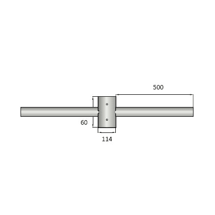 SEM - SEMSRD114050F STAFFA DOPPIA PER PALI FR E FCL L=500 MM