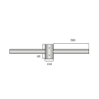 SEM - SEMSRD114050F STAFFA DOPPIA PER PALI FR E FCL L=500 MM