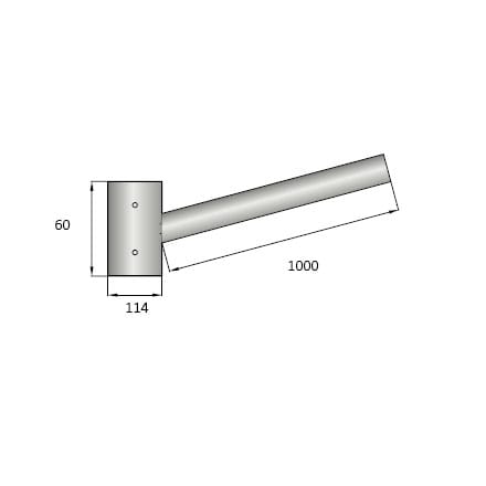 SEM - SEMSRS11415100F STAFFA SING. PER PALI FR E FCL L=1000 MM