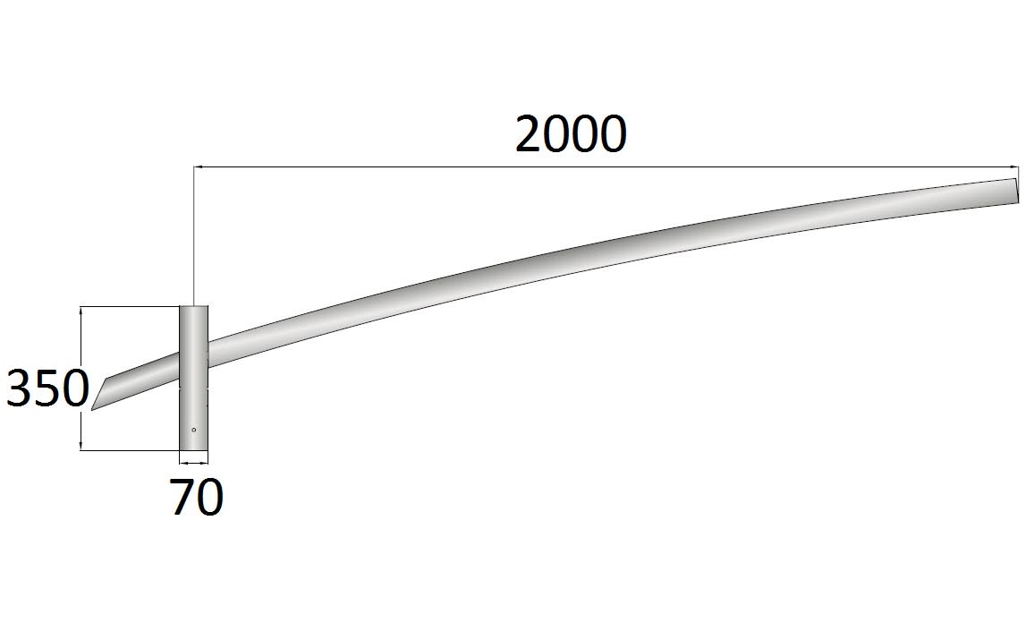 SEM - SEMTSBO35200 TESTA PALO SINGOLO  BOLOGNA  A=350 L=200