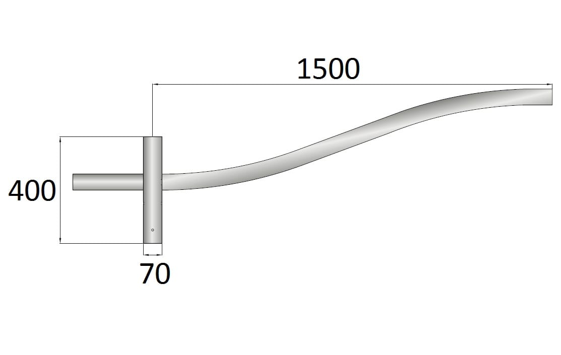 SEM - SEMTSRA40150 TESTA PALO SINGOLO RAVENNA A=400 L=150