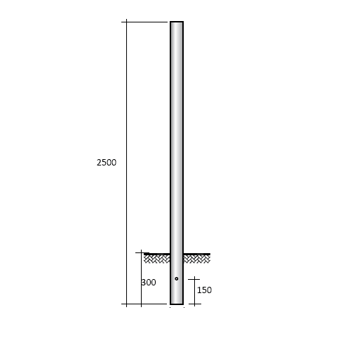 SEM - SEMVR3250N PALO IN VETRORESINA CILINDRICO D 60X2500