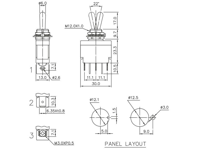ASITA - ASI8021-FS Interruttore bipol. 16A ON-OFF fast-on