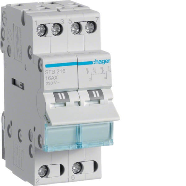 HAGER - HAGSFB216 Gruppenschalter 16A 2S 230V AC 2PLE
