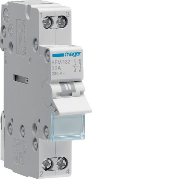 HAGER - HAGSFM132 DEVIAT 1-2 1 POLO 32A 1 MOD SENZA COM