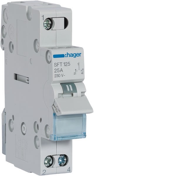 HAGER - HAGSFT125 COMMUT 1-0-2 1 POLO 25A 1 MOD COM ALTO