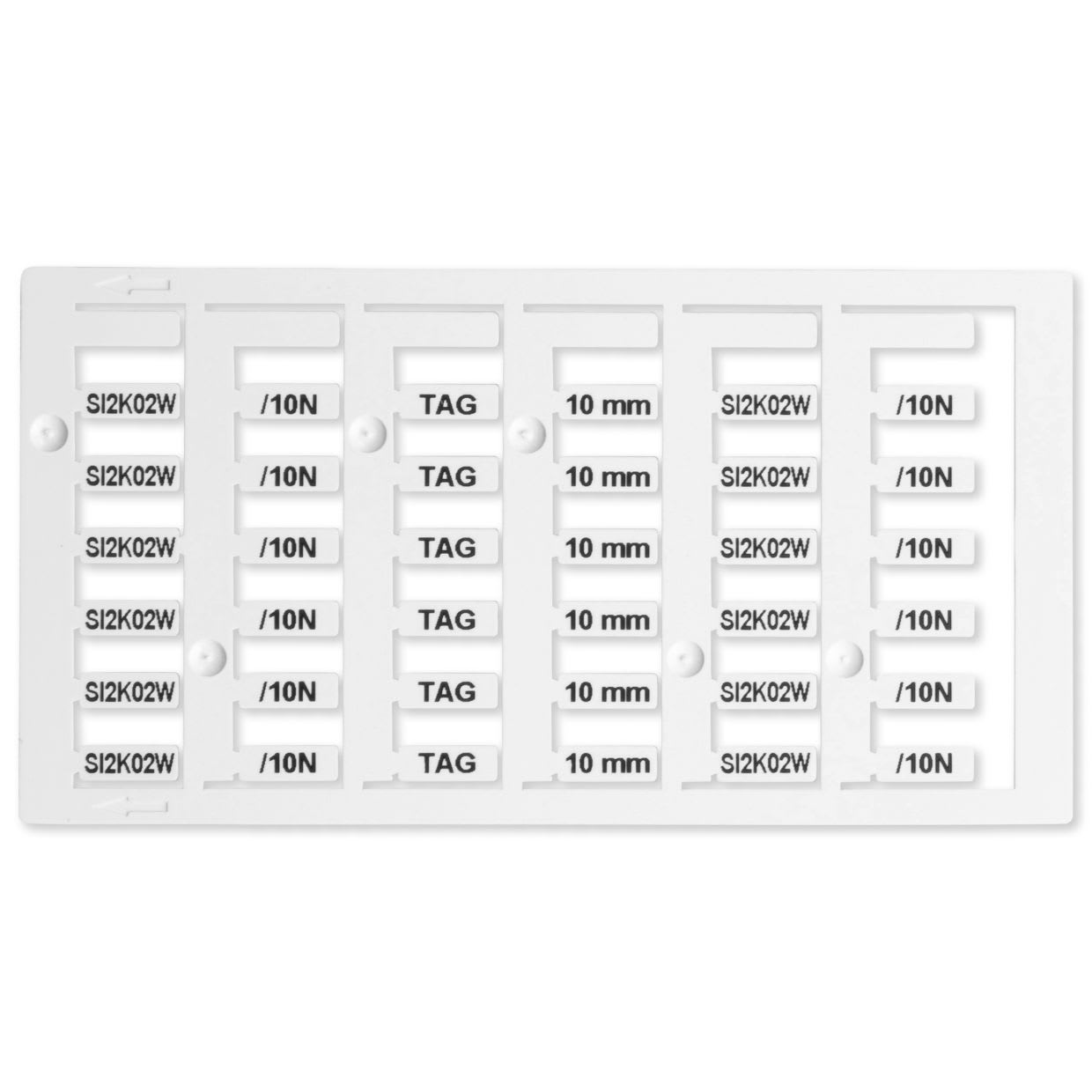 GRAFOPLAST SRL - GRASI2K02W/10NHF TESSERA TUBETTO CAVI HF BIANCO 10X4 1152