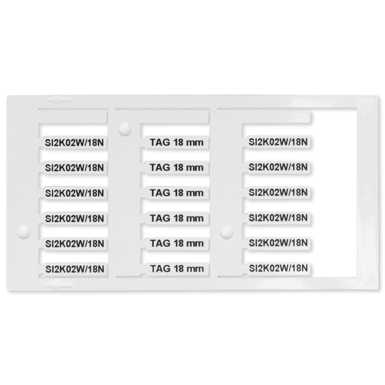 GRAFOPLAST SRL - GRASI2K02W/18NMC TESSERA TUBETTO CAVI BIANCO 18X4 1800PZ