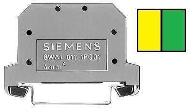 SIEMENS - SIE8WA10111PG00 MORSETTO UNIPOLARE 4MMQ G/V 2 ATT