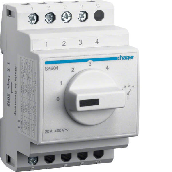 HAGER - HAGSK604 COMMUT. A GRADINI 4 VIE + O 3M