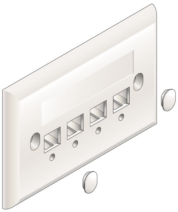 SCHNEIDER ELECTRIC - SNRLEEX5034 SUPPORTO 503 PER 4 RJ45 BIANCO