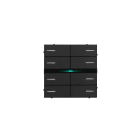 EELECTRON SPA - EEXSO08L02KNX-3 PULSANTE LITE 8 TASTI 16CH RGB NERO