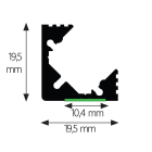 SICOM - SOL5004980-B BASIC CORNER45 SOLO PROFILO BIANCO 2M
