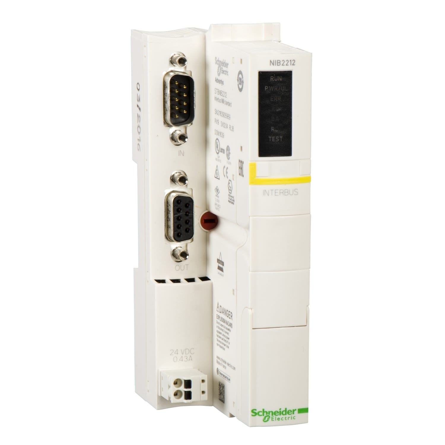SCHNEIDER ELECTRIC - SNRSTBNIB2212 Modulo interfaccia rete di base STB - Interbus - 500 kbit/s