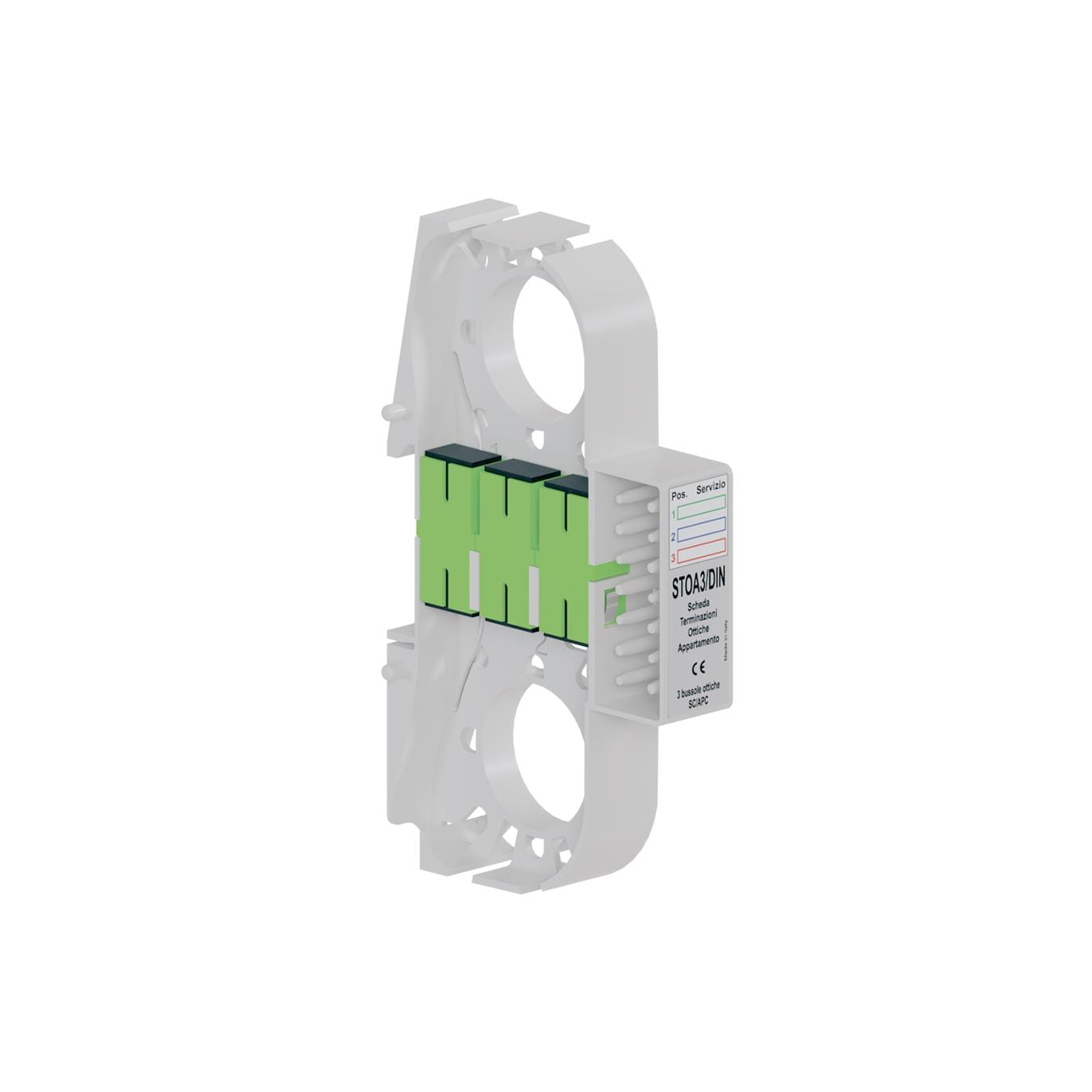 FAIT SRL - FIT3201013 STOA3/DIN - SCHEDA TERMINAZ.OTTIC.3 SC/APC X BARRA DIN