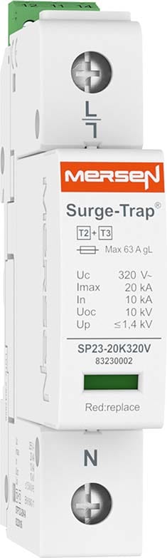 MERSEN ITALIA SPA - XES83230100 SPD T2+3,20KA,UC150V,L-N,1P,