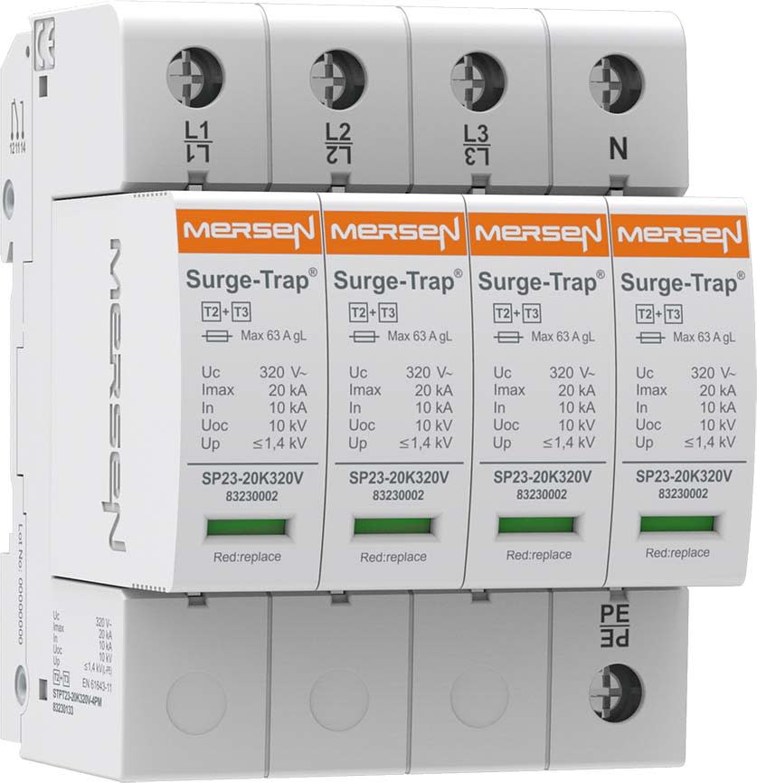 MERSEN ITALIA SPA - XES83230132 SPD T2+3,20KA,UC320V,4+0 TNS,