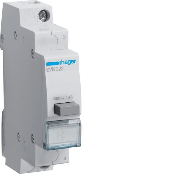 HAGER - HAGSVN322 1 PULSANTE NON LUMINOSO A RITENUTA 1NC 1