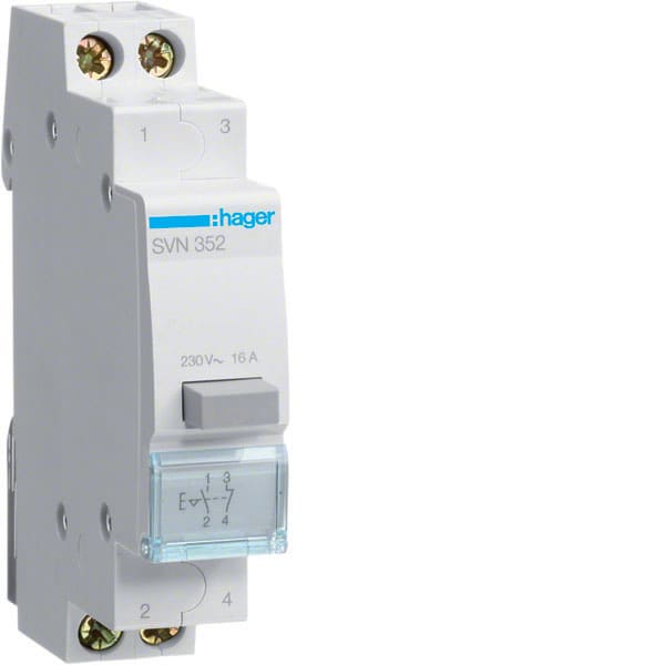 HAGER - HAGSVN352 1 PULSANTE NON LUM. A RITENUTA 1NA + 1NC