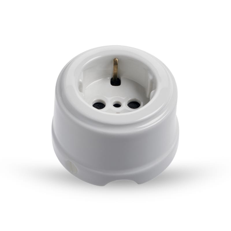 GI GAMBARELLI - 1GISX210.B SMP - PRESA UNEL - BIANCO LUCIDO