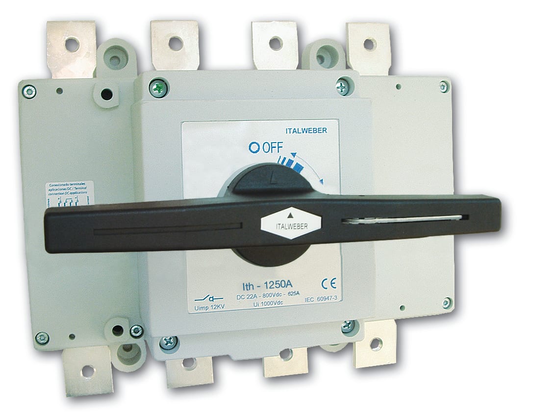 ITALWEBER SPA - ITW3451250 SEZIONATORE W1250-3 4P 850A 1000VDC