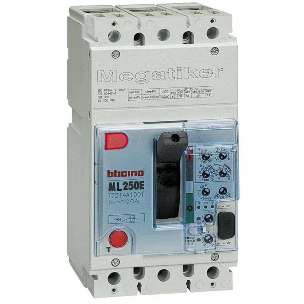 BTICINO - BTIT7313LA100T mega ML250E - elett sel+ter 3P 100A 100k